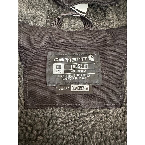 NEW Carhartt Washed Duck Sherpa Lined Jacket Womens 2xl OJ4392 NWT - Picture 4 of 8